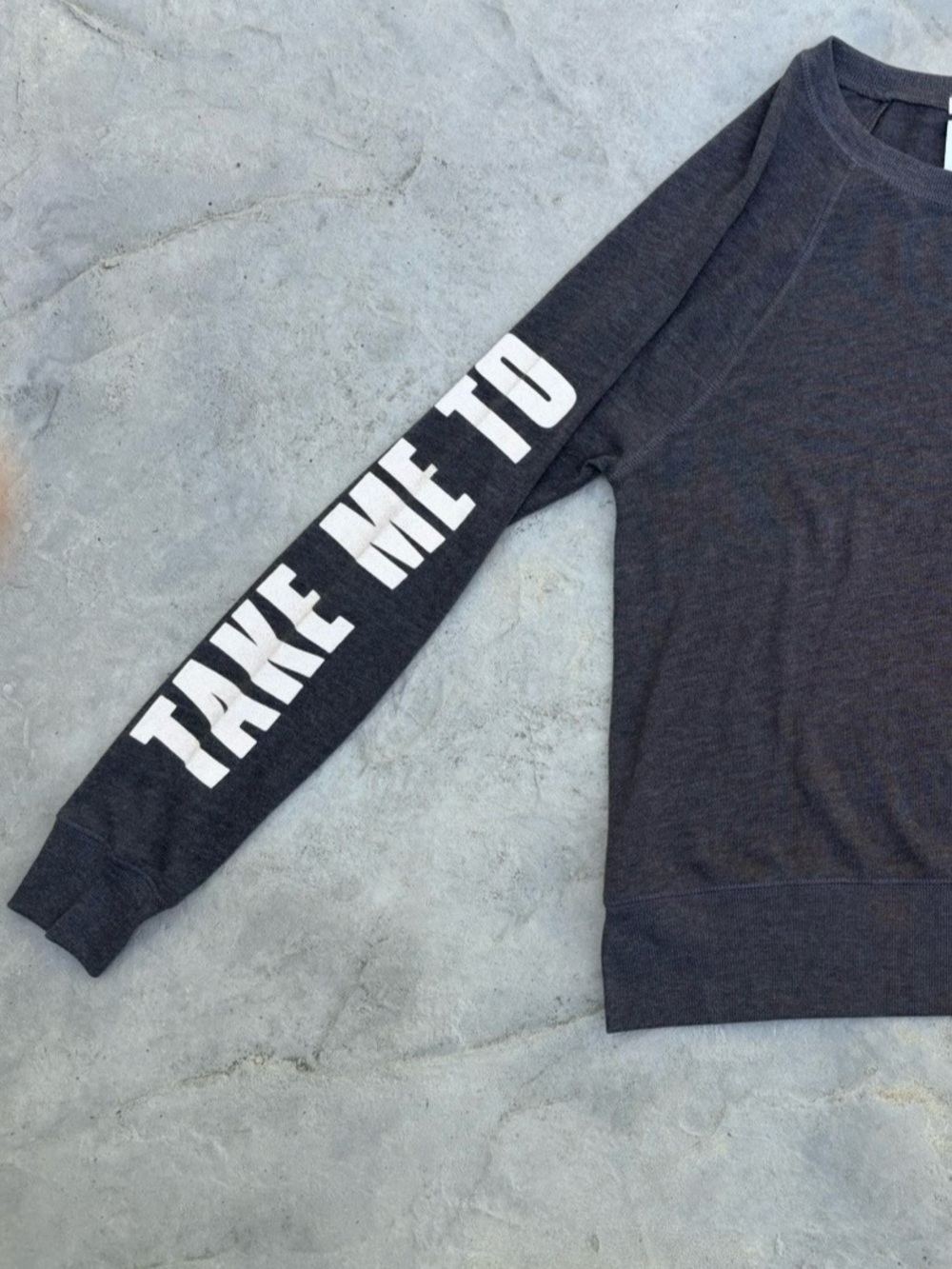 “Take Me To Happy Hour” Gray Knit Sweater by Junk Food Los Angeles - Picture 14 of 16